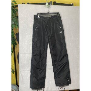 Champion Black Snow Pants Size Large Youth Polyester Waterproof Winter Gear EUC